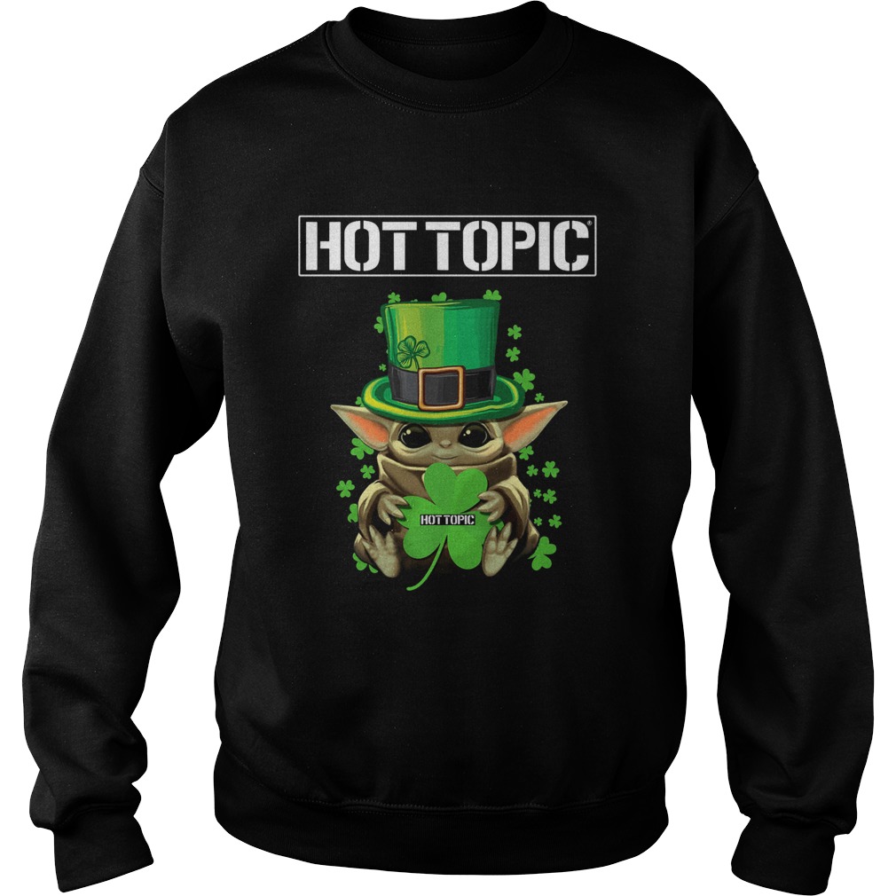 Baby Yoda Hottopic Shamrock StPatricks Day Sweatshirt