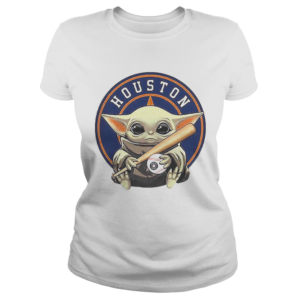 Baby Yoda Houston Astros Baseball Logo Classic Ladies