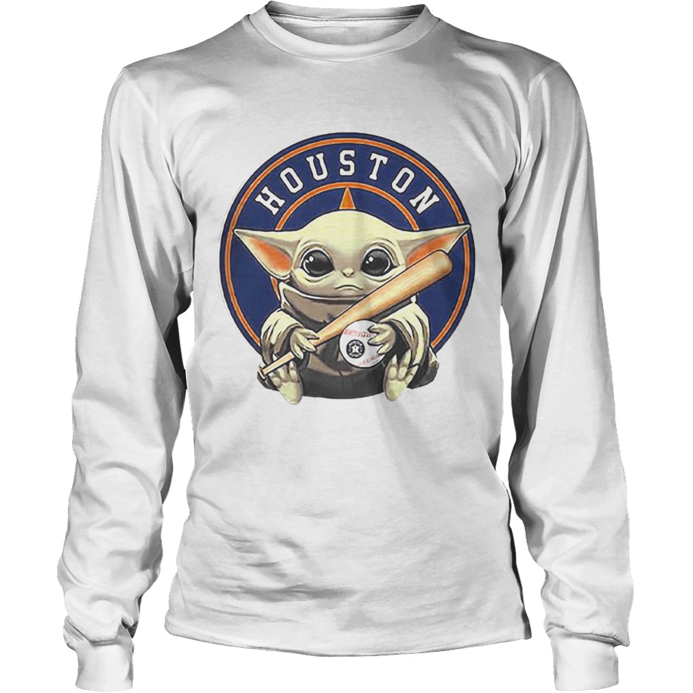 Baby Yoda Houston Astros Baseball Logo LongSleeve