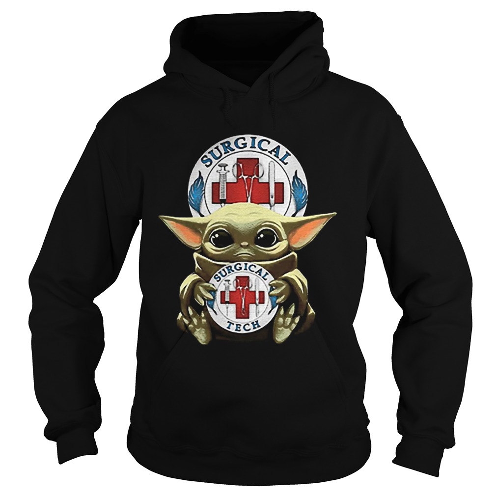 Baby Yoda Hug Surgical Tech Logo Star Wars Hoodie