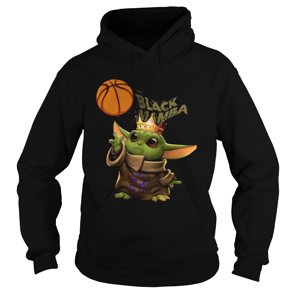 Baby Yoda Kobe Bryant 24 Black Mamba Hoodie