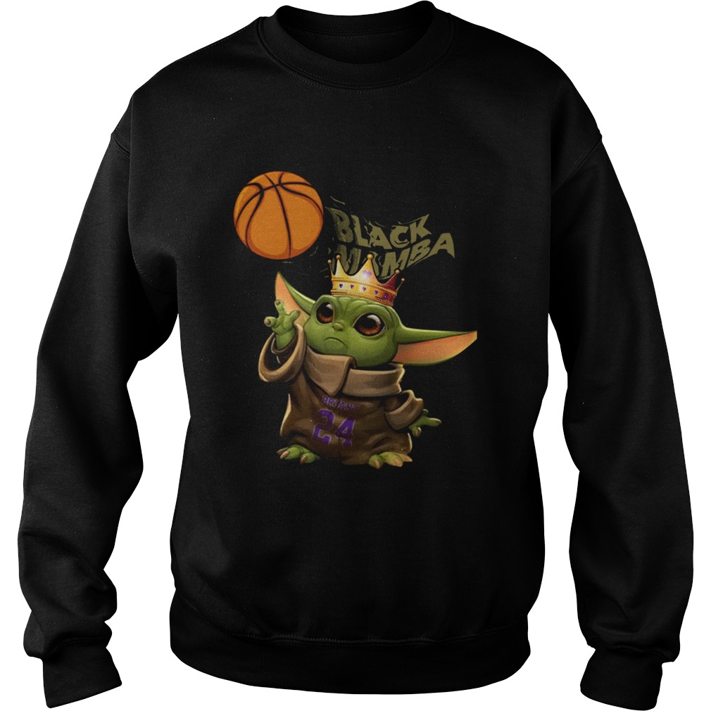 Baby Yoda Kobe Bryant 24 Black Mamba Sweatshirt