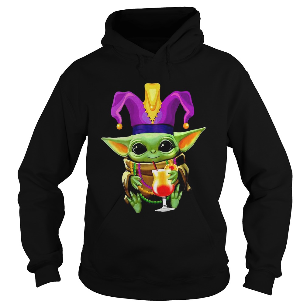 Baby Yoda Mardi Gras Hoodie