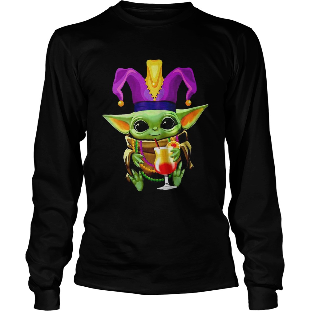 Baby Yoda Mardi Gras LongSleeve