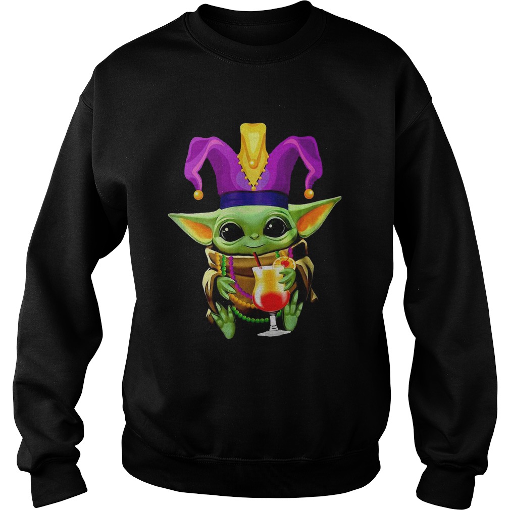 Baby Yoda Mardi Gras Sweatshirt