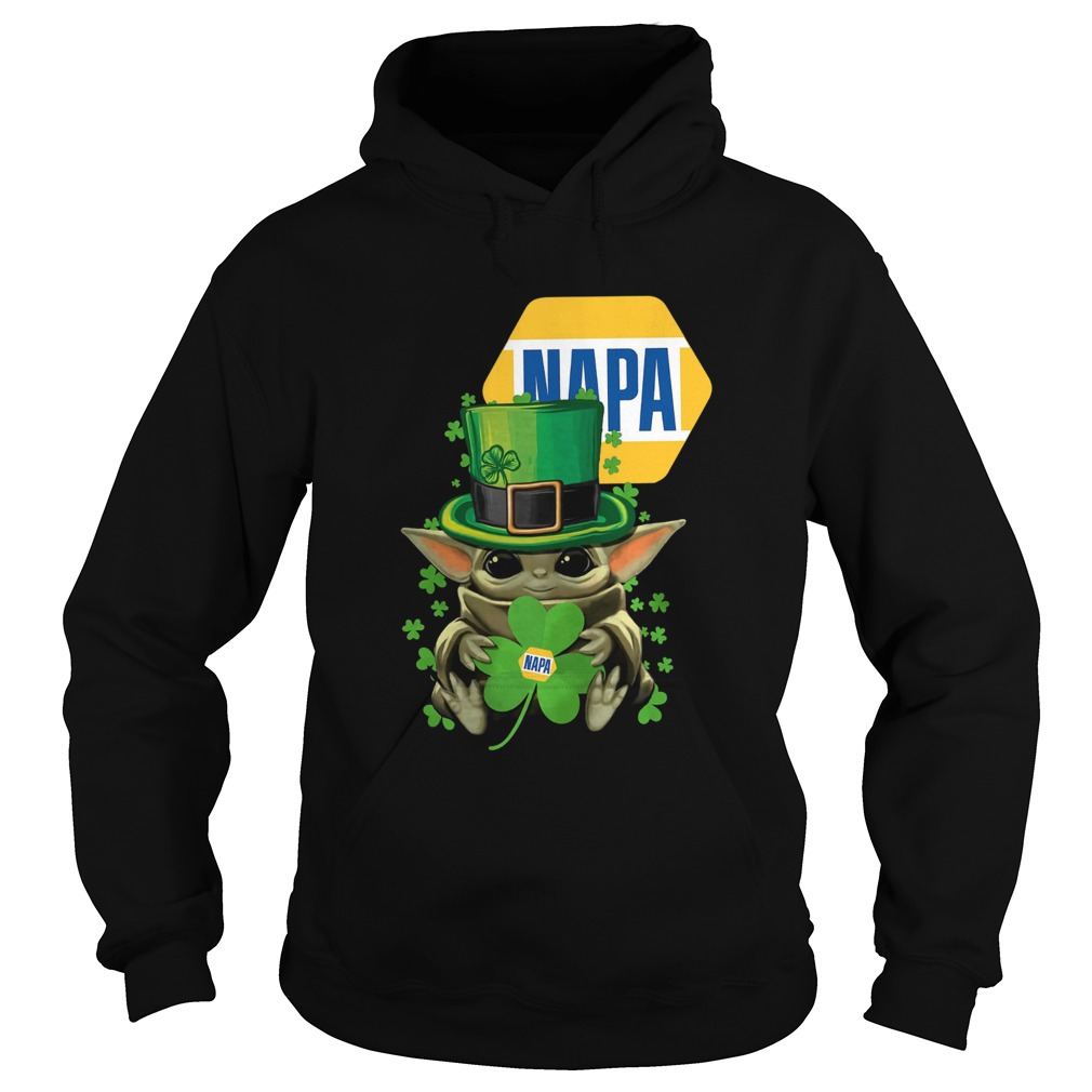 Baby Yoda Napa Shamrock St Patricks Day Hoodie