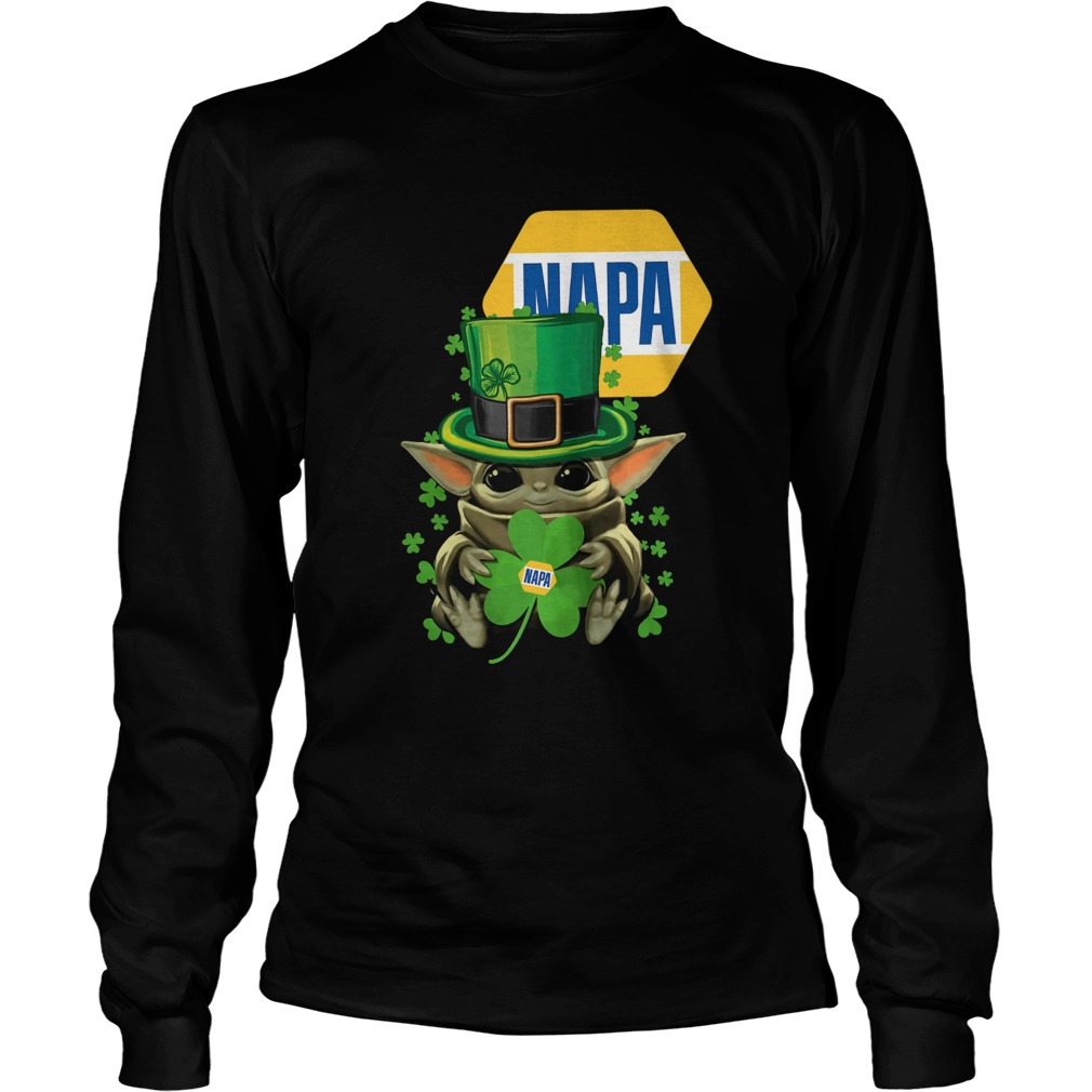 Baby Yoda Napa Shamrock St Patricks Day LongSleeve