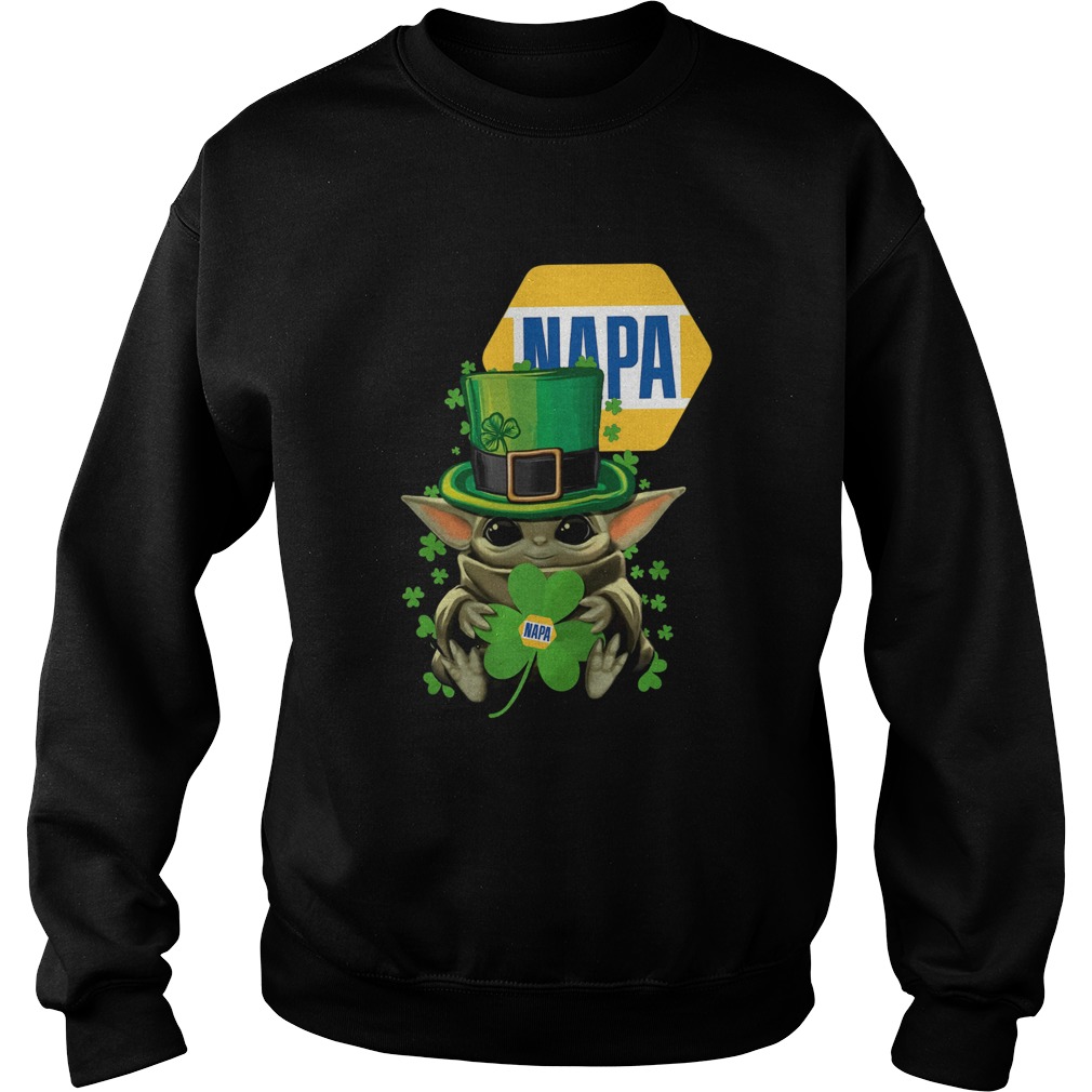 Baby Yoda Napa Shamrock St Patricks Day Sweatshirt