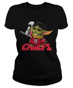 Baby Yoda Patrick Mahomes Kansas City Chiefs Super Bowl Liv Champions  Classic Ladies