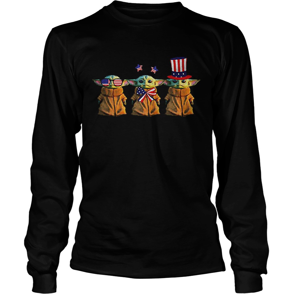 Baby Yoda Patriot American USA Star Wars LongSleeve