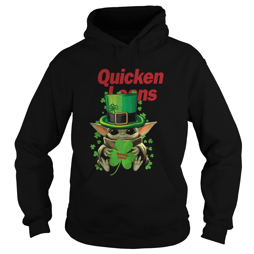 Baby Yoda Quicken Loans Shamrock St Patricks Day Hoodie