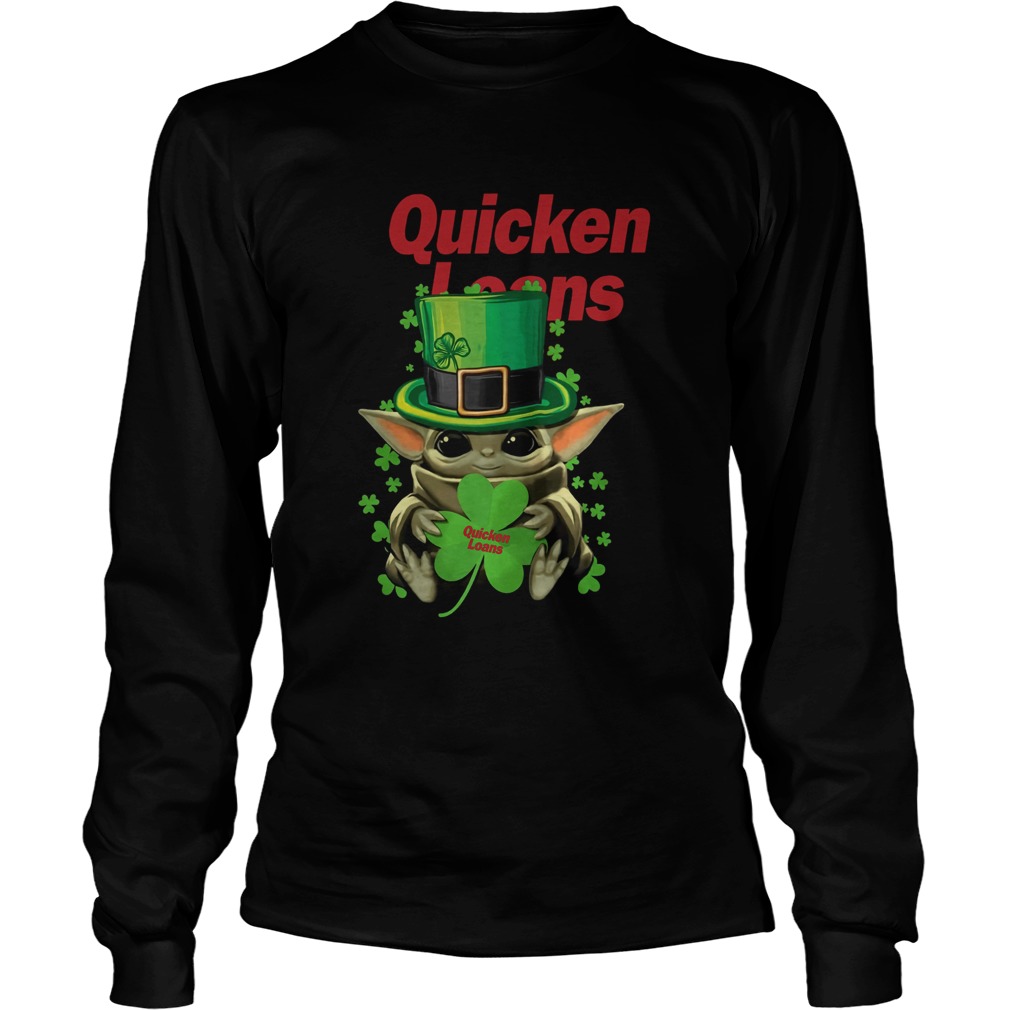 Baby Yoda Quicken Loans Shamrock St Patricks Day LongSleeve