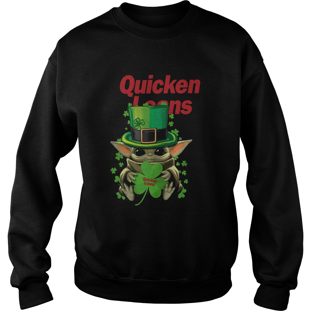 Baby Yoda Quicken Loans Shamrock St Patricks Day Sweatshirt