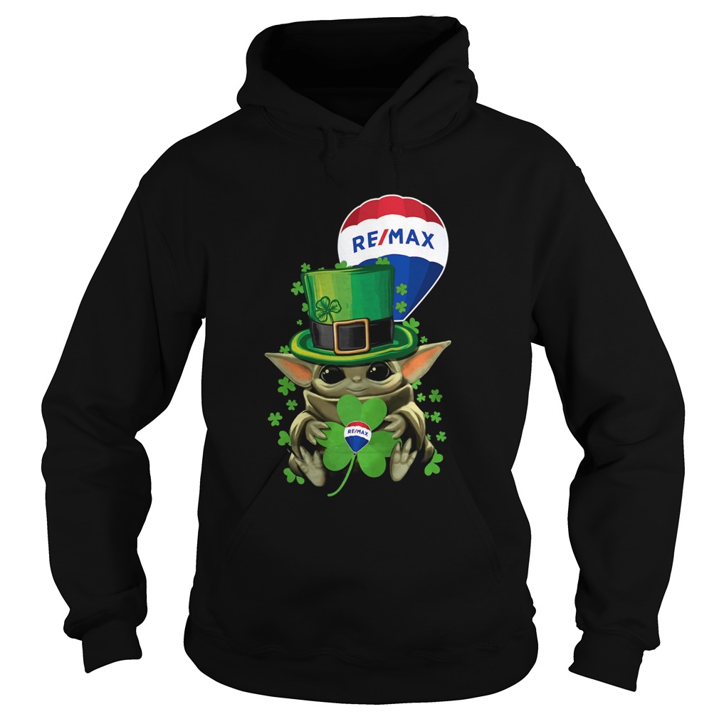 Baby Yoda Remax Shamrock St Patricks Day Hoodie