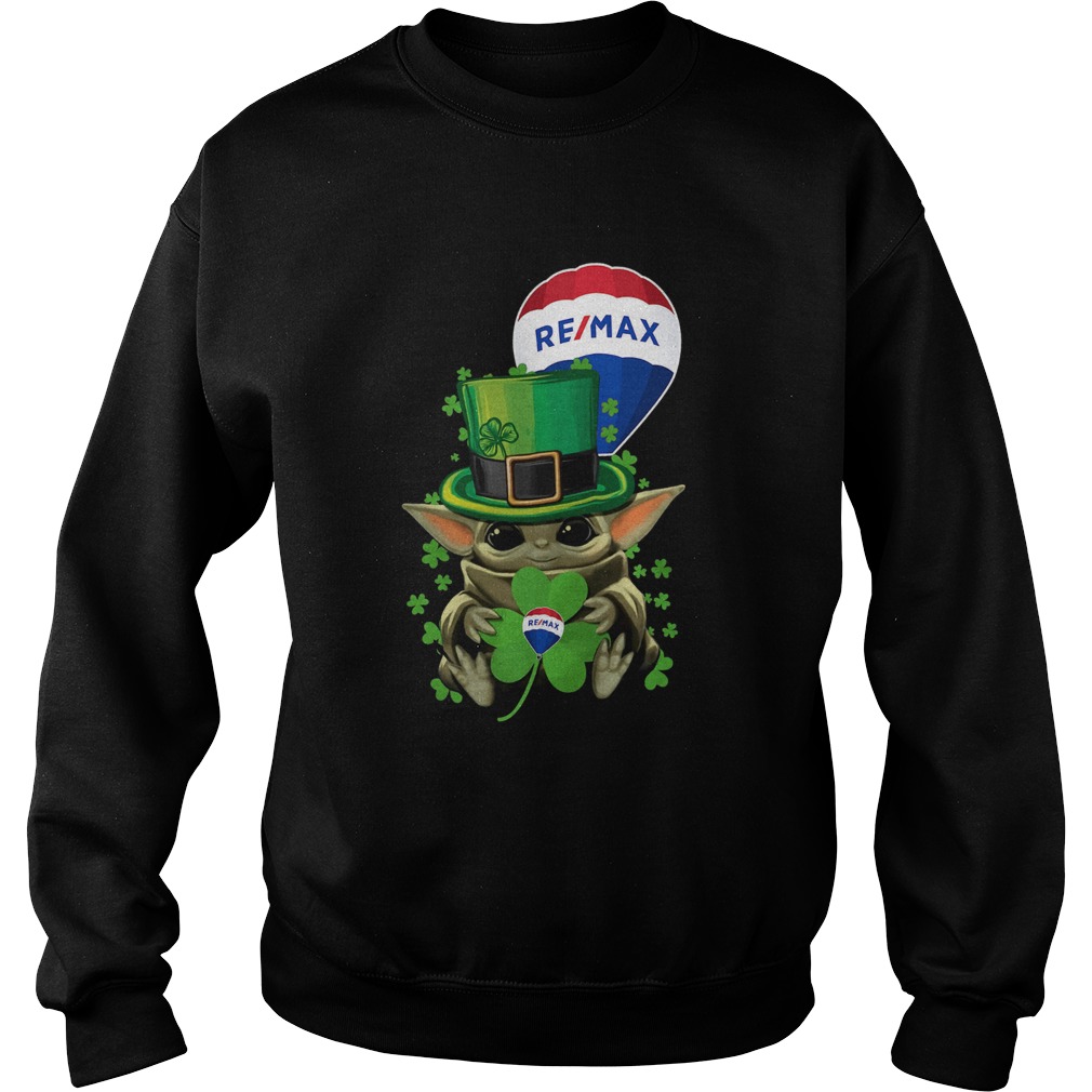 Baby Yoda Remax Shamrock St Patricks Day Sweatshirt