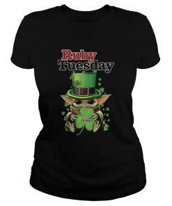 Baby Yoda Ruby Tuesday Shamrock St Patricks Day  Classic Ladies