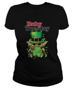 Baby Yoda Ruby Tuesday Shamrock St Patricks Day Star Wars  Classic Ladies