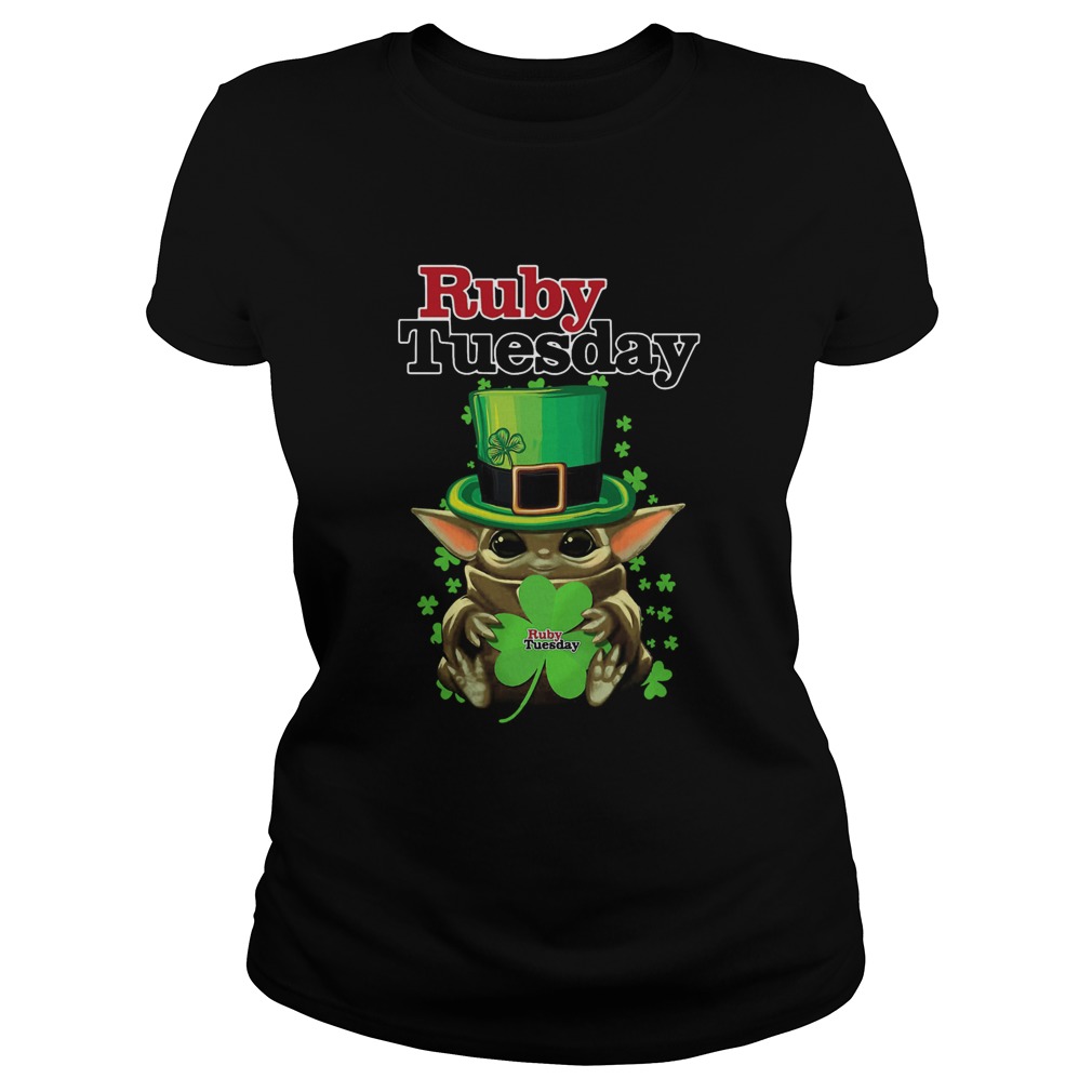 Baby Yoda Ruby Tuesday Shamrock St Patricks Day Star Wars Classic Ladies