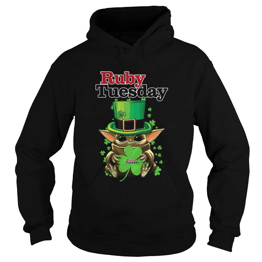 Baby Yoda Ruby Tuesday Shamrock St Patricks Day Star Wars Hoodie