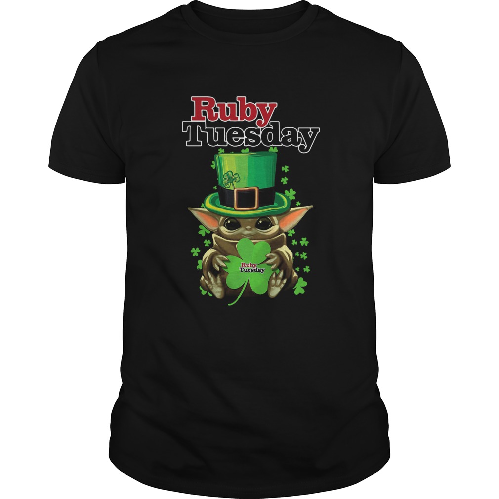 Baby Yoda Ruby Tuesday Shamrock St Patricks Day Star Wars shirt