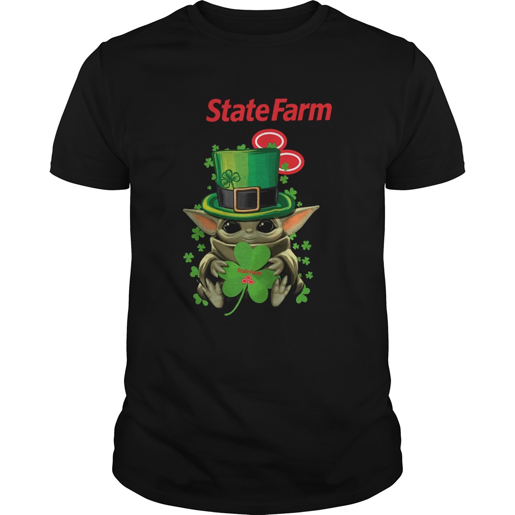 Baby Yoda State Farm Shamrock St Patricks Day shirt