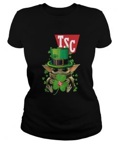 Baby Yoda TSC Stores Shamrock St Patricks Day  Classic Ladies