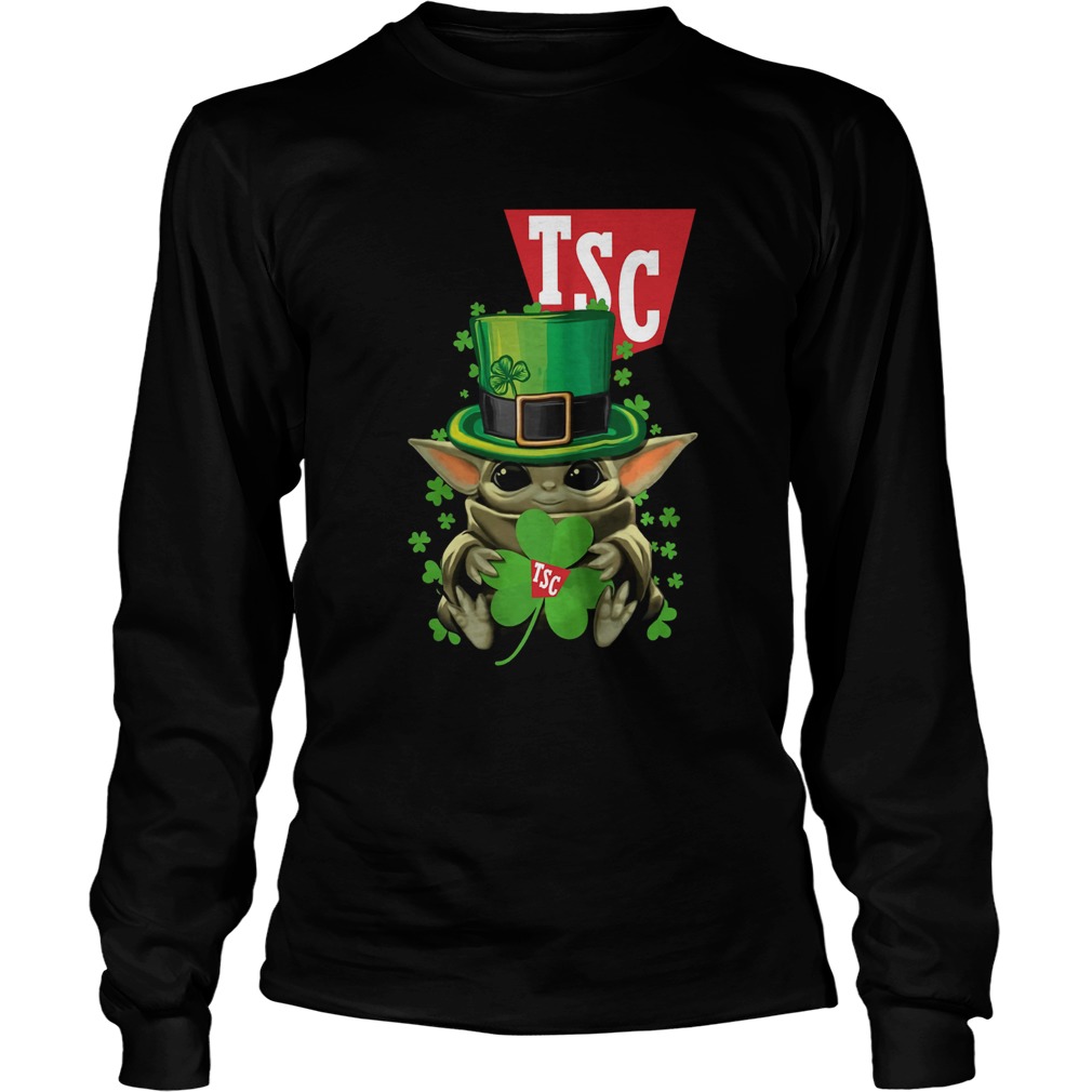 Baby Yoda TSC Stores Shamrock St Patricks Day LongSleeve