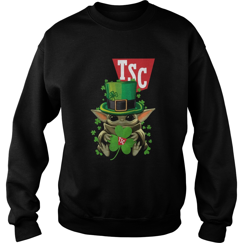 Baby Yoda TSC Stores Shamrock St Patricks Day Sweatshirt