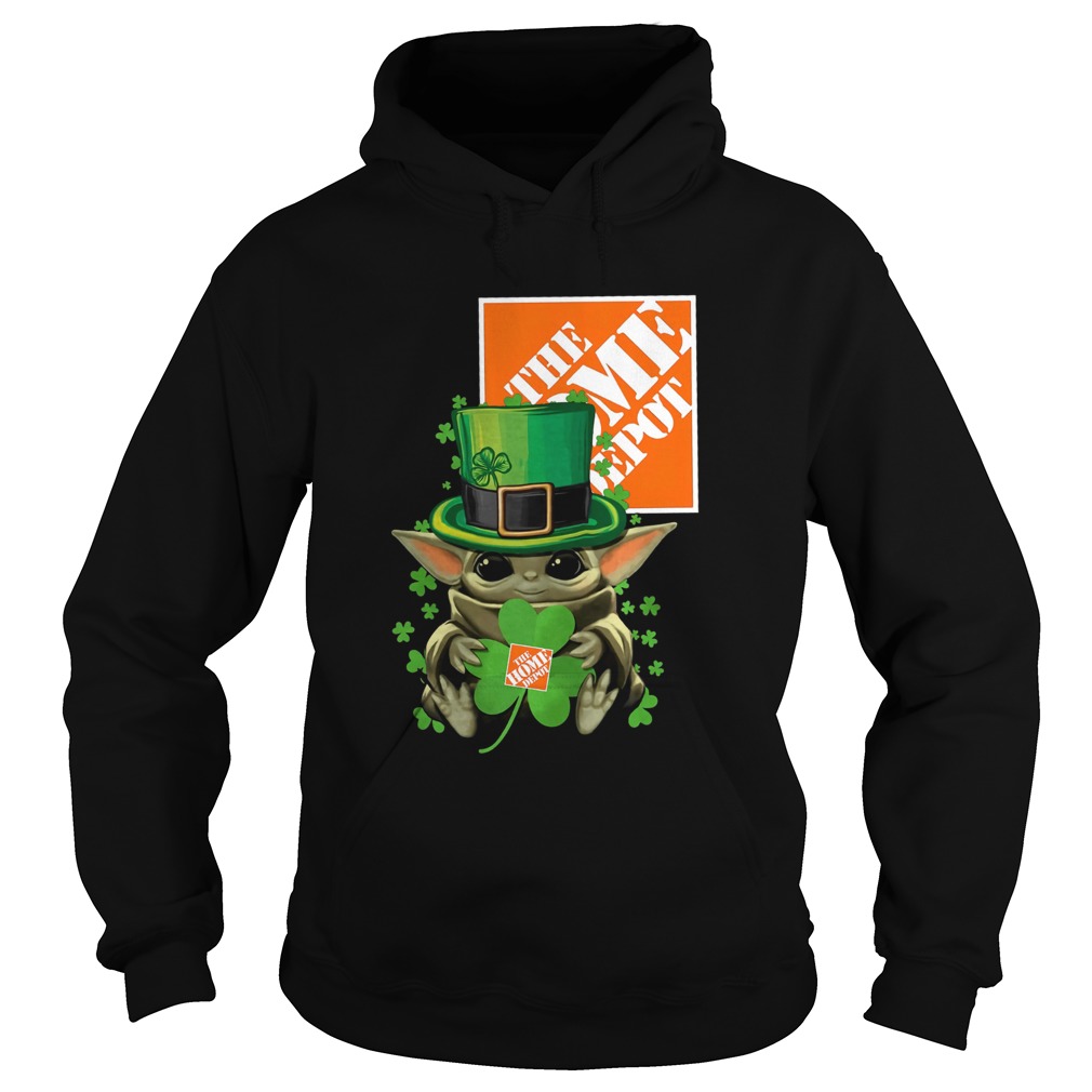 Baby Yoda The Home Depot Shamrock St Patricks Day Hoodie