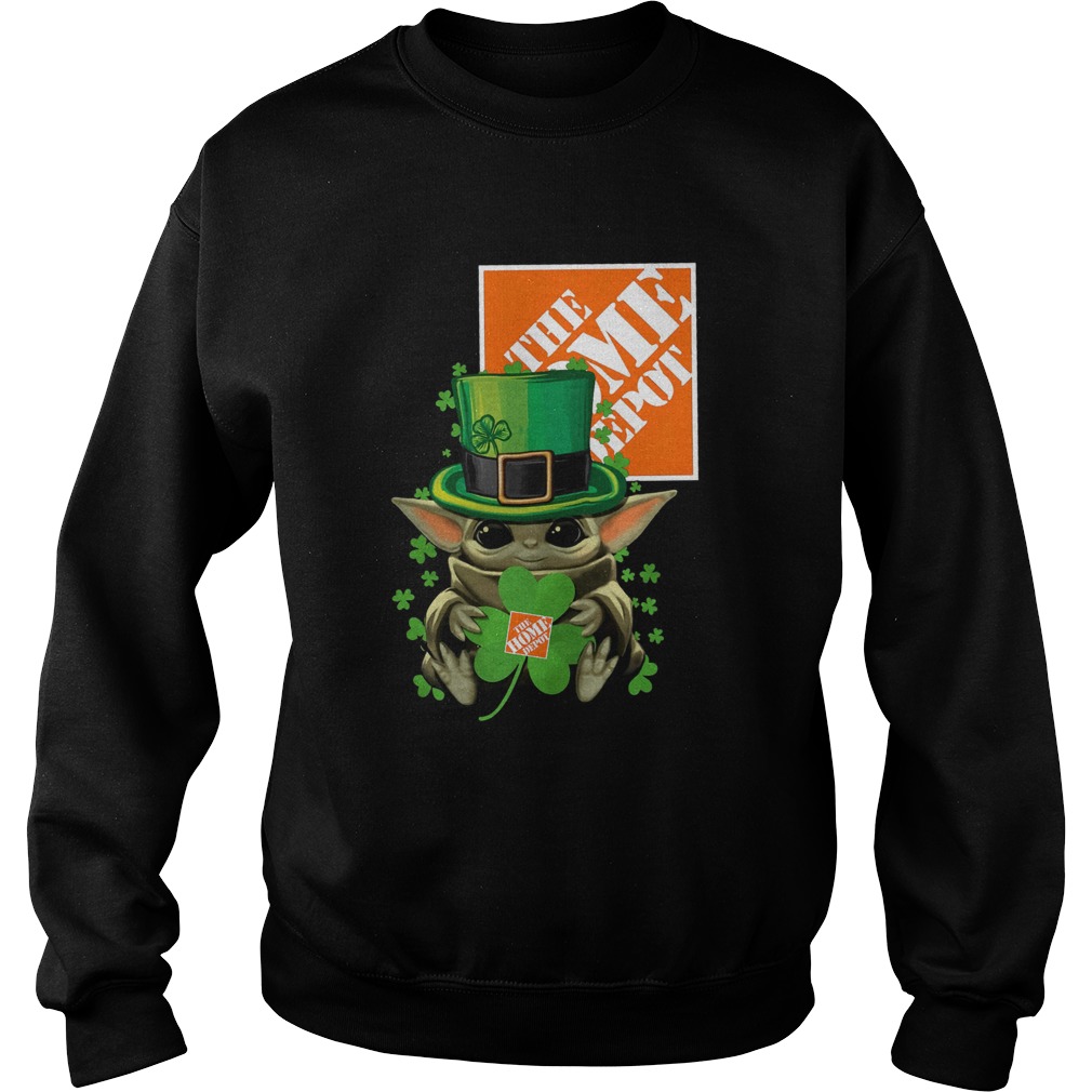 Baby Yoda The Home Depot Shamrock St Patricks Day Sweatshirt