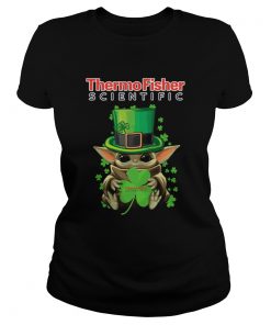 Baby Yoda Thermo Fisher Scientific Shamrock StPatricks Day  Classic Ladies