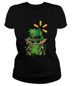 Baby Yoda Walmart Shamrock St Patricks Day  Classic Ladies