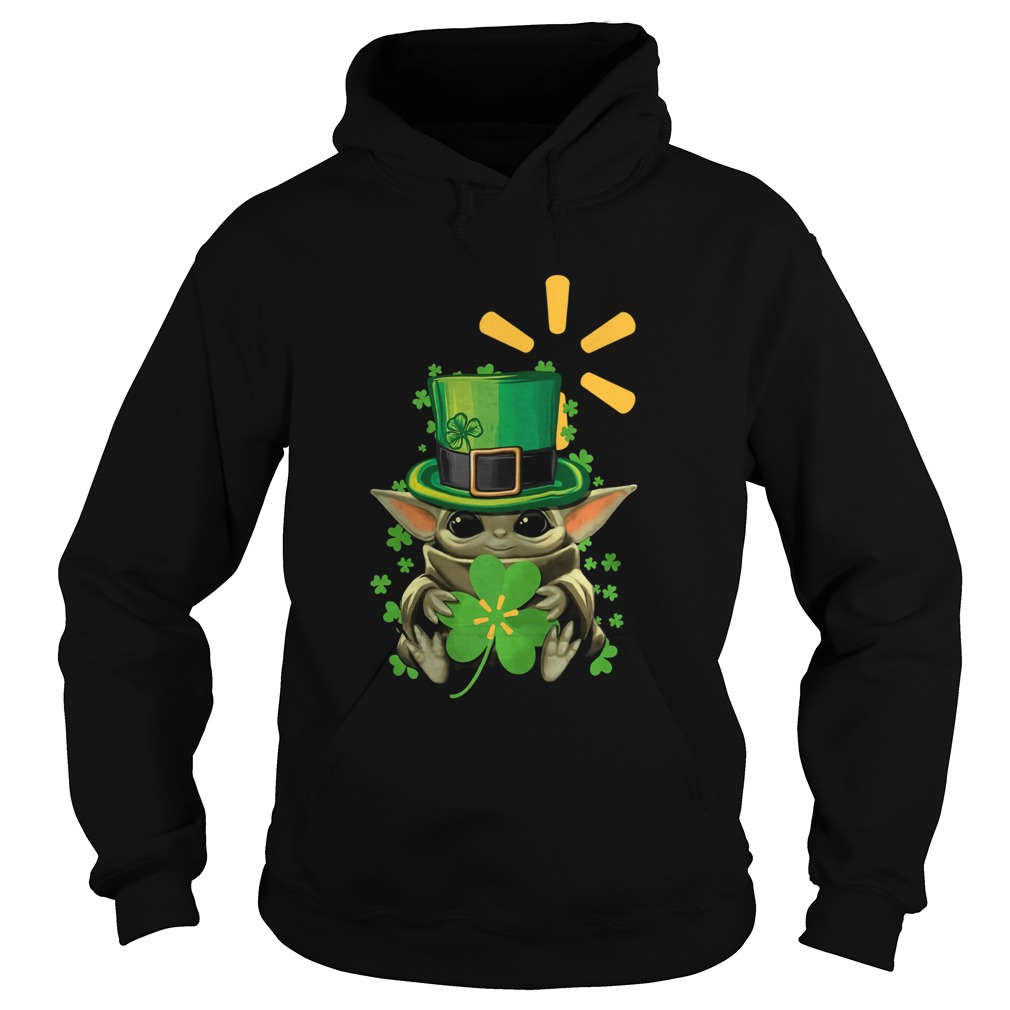 Baby Yoda Walmart Shamrock St Patricks Day Hoodie