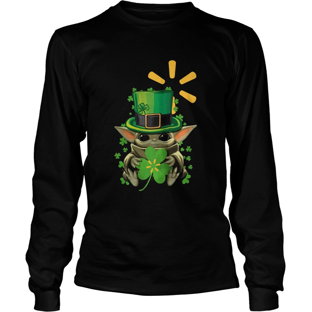 Baby Yoda Walmart Shamrock St Patricks Day LongSleeve