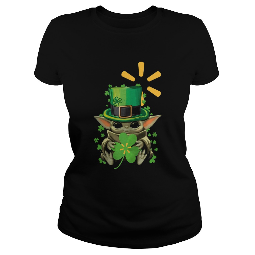 Baby Yoda Walmart Shamrock St Patricks Day Star Wars Classic Ladies