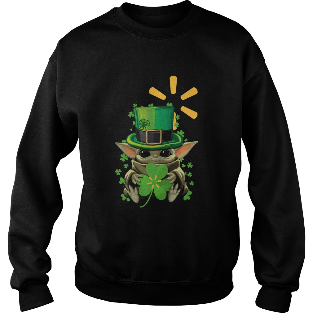 Baby Yoda Walmart Shamrock St Patricks Day Star Wars Sweatshirt