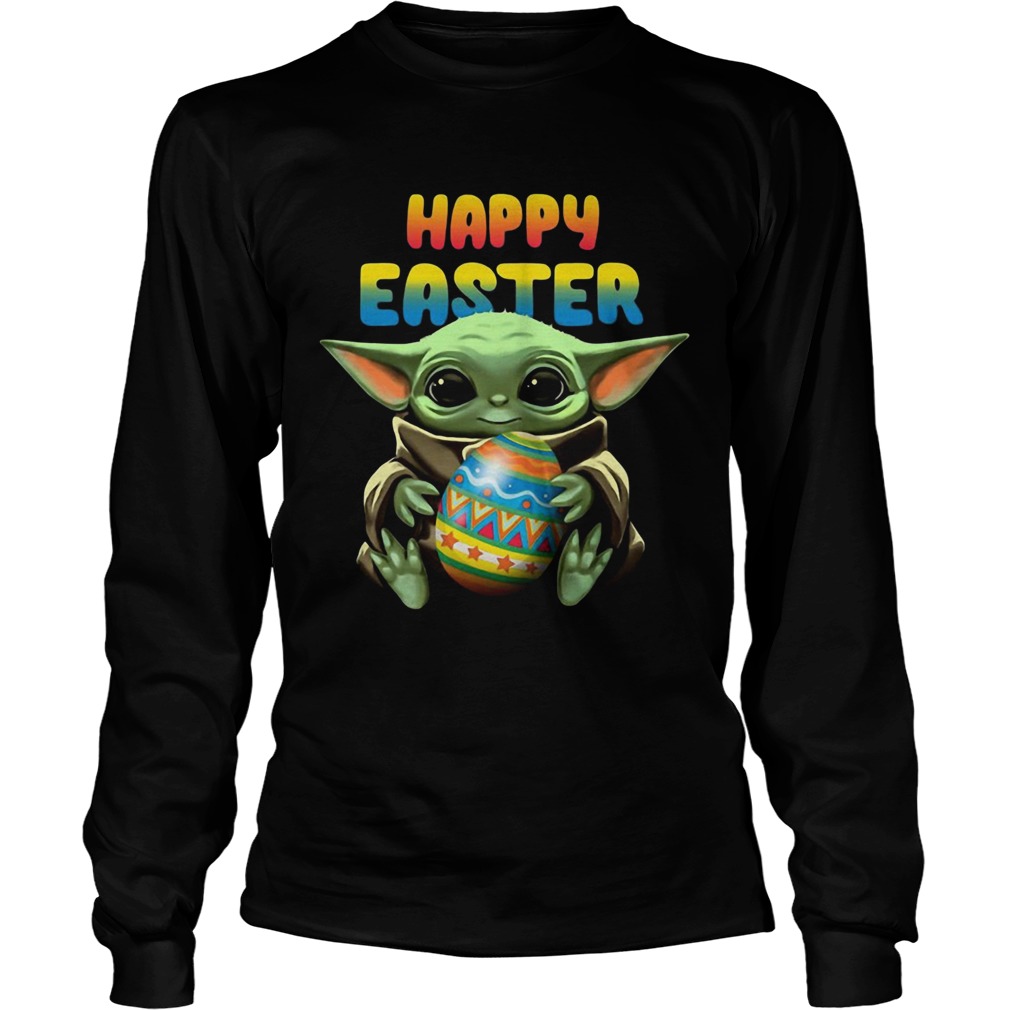 Baby Yoda hug Happy Easter LongSleeve