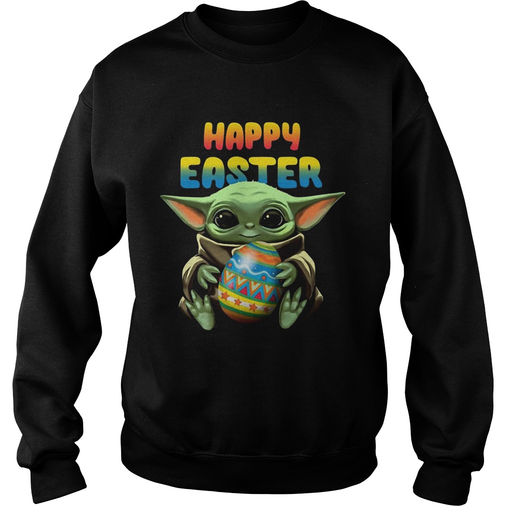 Baby Yoda hug Happy Easter Sweatshirt