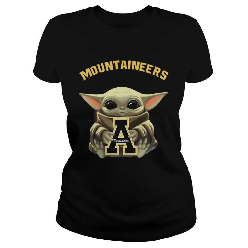 Baby Yoda hug Mountaineers Classic Ladies