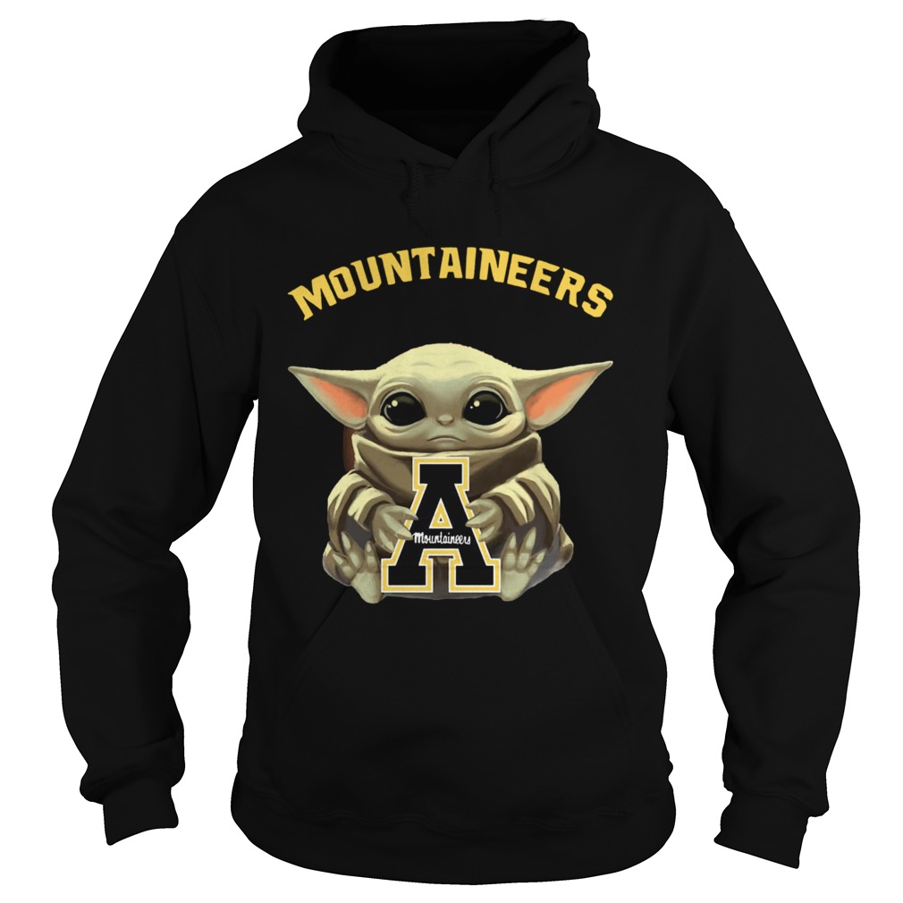 Baby Yoda hug Mountaineers Hoodie