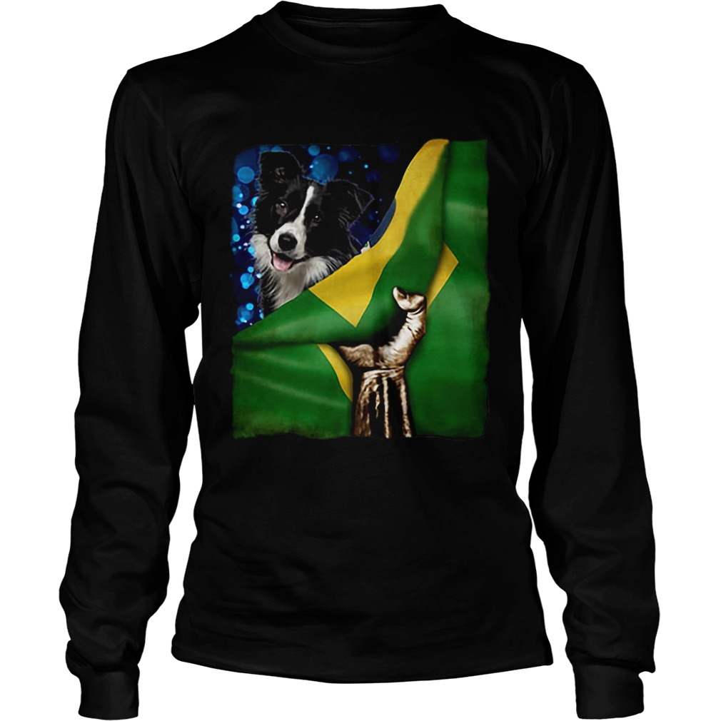 Bandeira do Brasil Border Collie LongSleeve