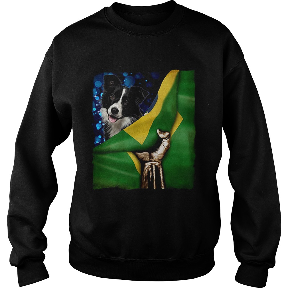 Bandeira do Brasil Border Collie Sweatshirt