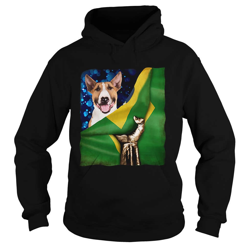 Bandeira do Brasil Bull Terrier Hoodie