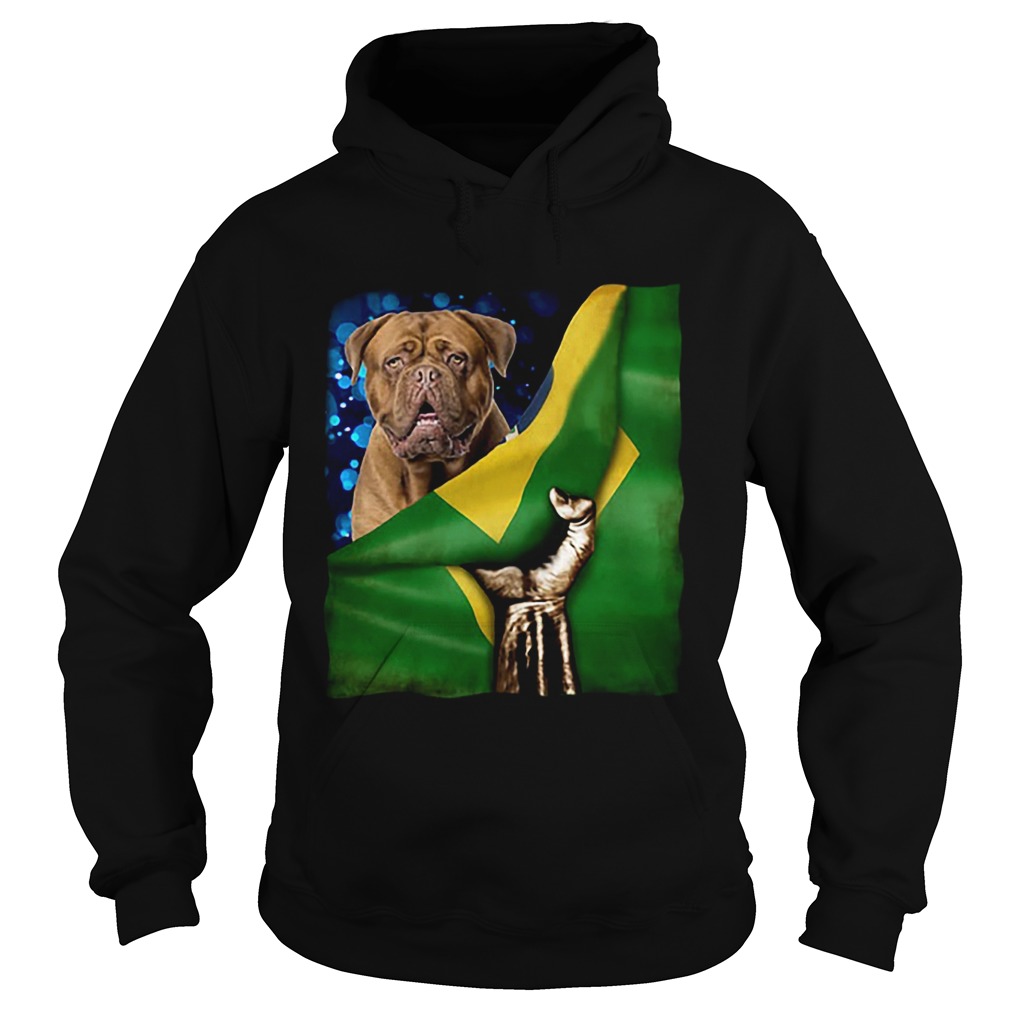 Bandeira do Brasil Dogue de Bordeaux Hoodie