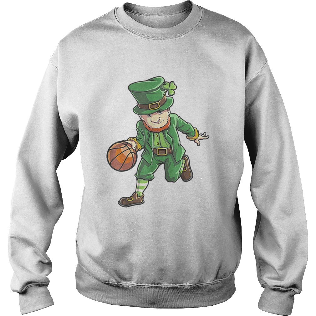 Basketball Leprechaun St Patricks Day Boys Kids Men Sports Sweatshirt