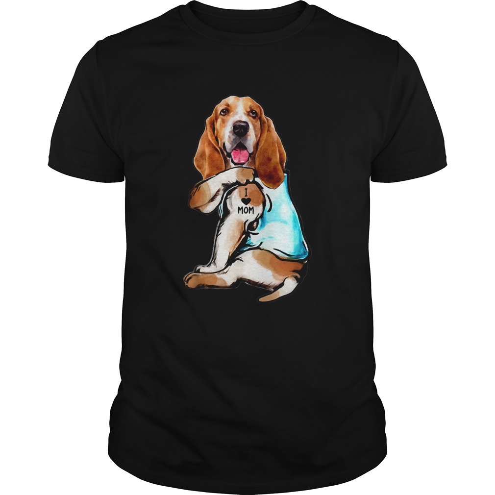 Basset Hound Tattoo I Love Mom shirt