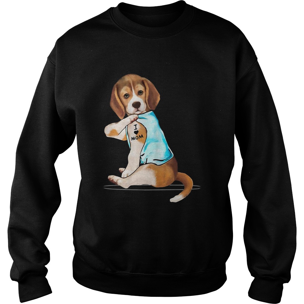 Beagle Tattoo I Love Mom Sweatshirt