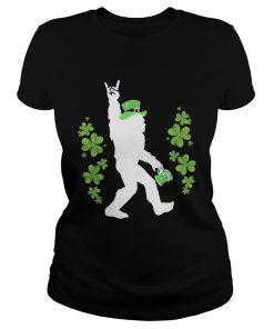 Bigfoot Beer Rock And Roll StPatricks Day  Classic Ladies