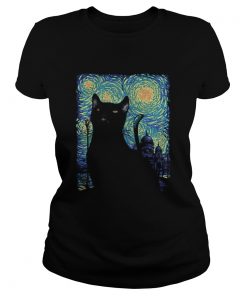 Black Cat Van Gogh  Classic Ladies