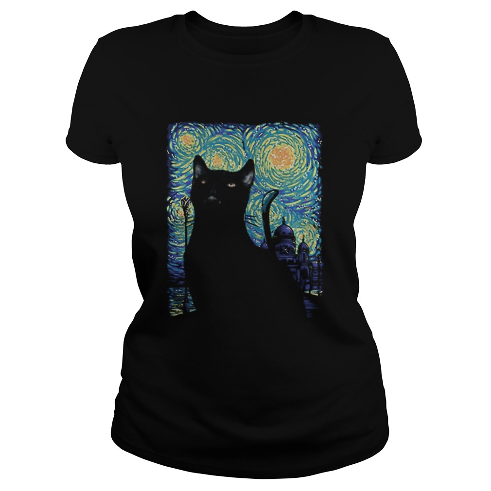 Black Cat Van Gogh Classic Ladies